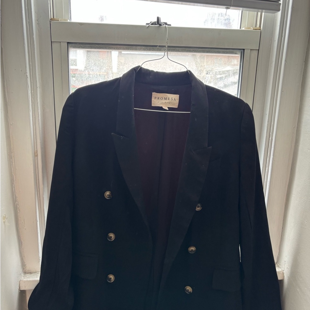 Promesa Black Double-Breasted Women's Jacket